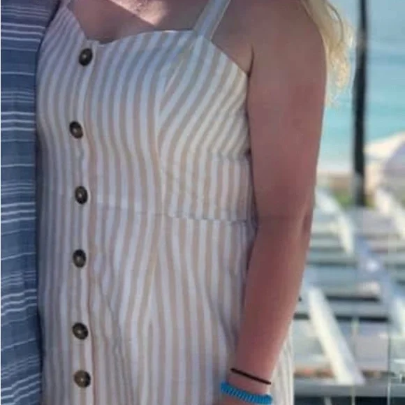 Striped Button-Down Dress - Picture 2 of 3